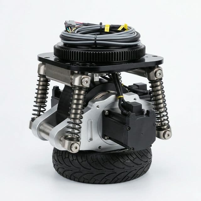 AGV wheel-drive subsystem with suspension for system architecture integration