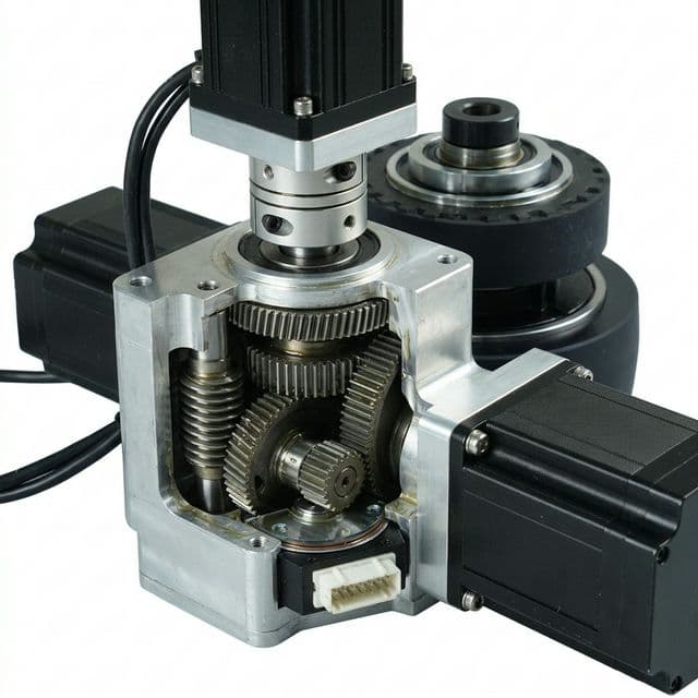 Cutaway view of an AMR differential drive gearbox for RFQ requirement discussion